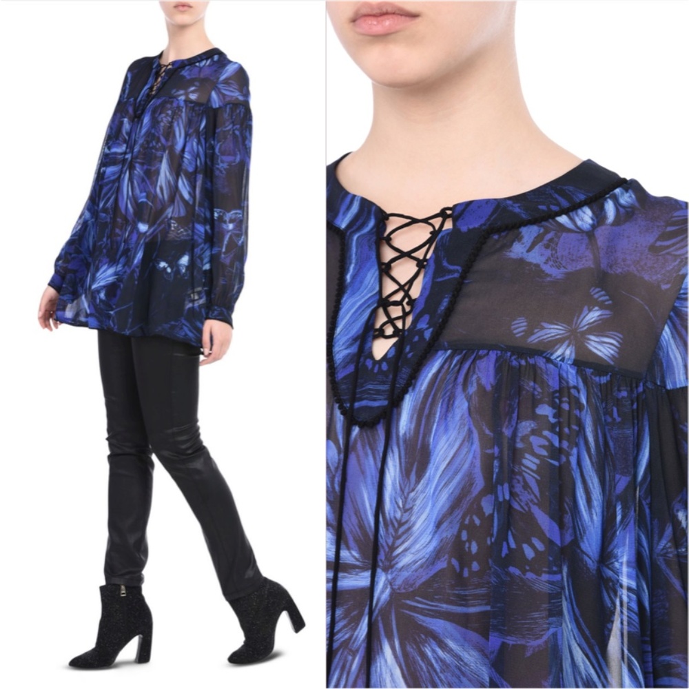 Just Cavalli SHIRT CRISS-CROSS LACING AT THE NECK